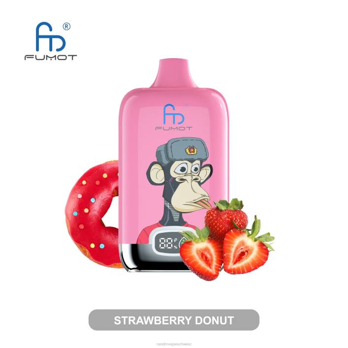 RandM Vape Kaufen GÃ¼nstig | Fumot Original RandM Digital Box 00P214 12000-Akku und Liquid-Display-Vape-Gerät Erdbeerdonut